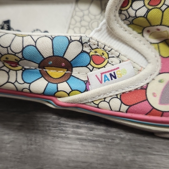 Vans Takashi Murakami Rare Takashipom  Floral Slip-On Sneakers Womens 5 Mens 3.5 - Picture 8 of 9